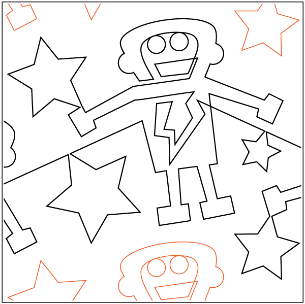 Boltz longarm quilting stitch pattern, item KD-001