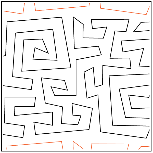 Crazy Mazey longarm quilting stitch pattern, item GE-005