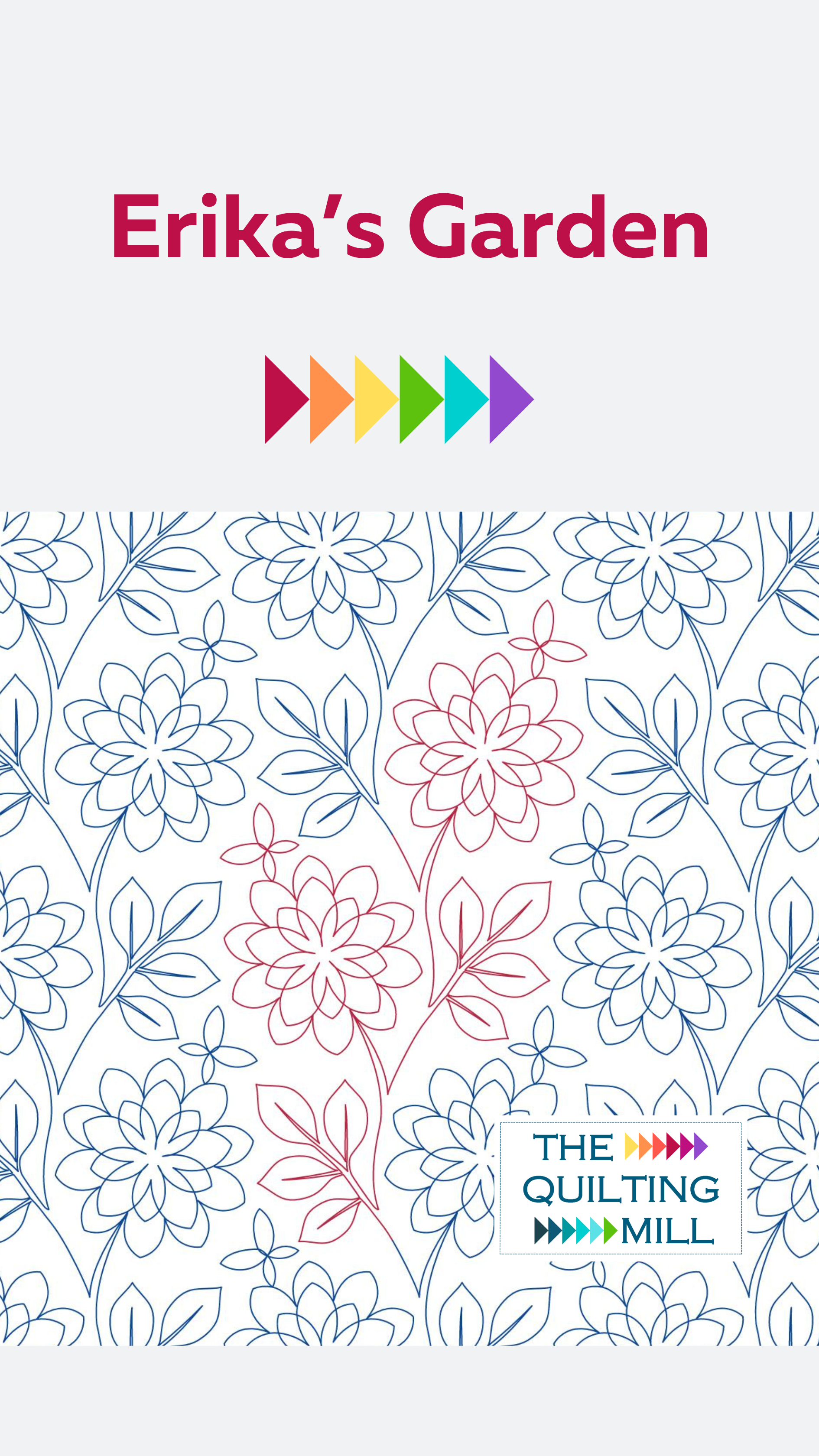 Erika's Garden longarm quilting stitch pattern, item LV-002