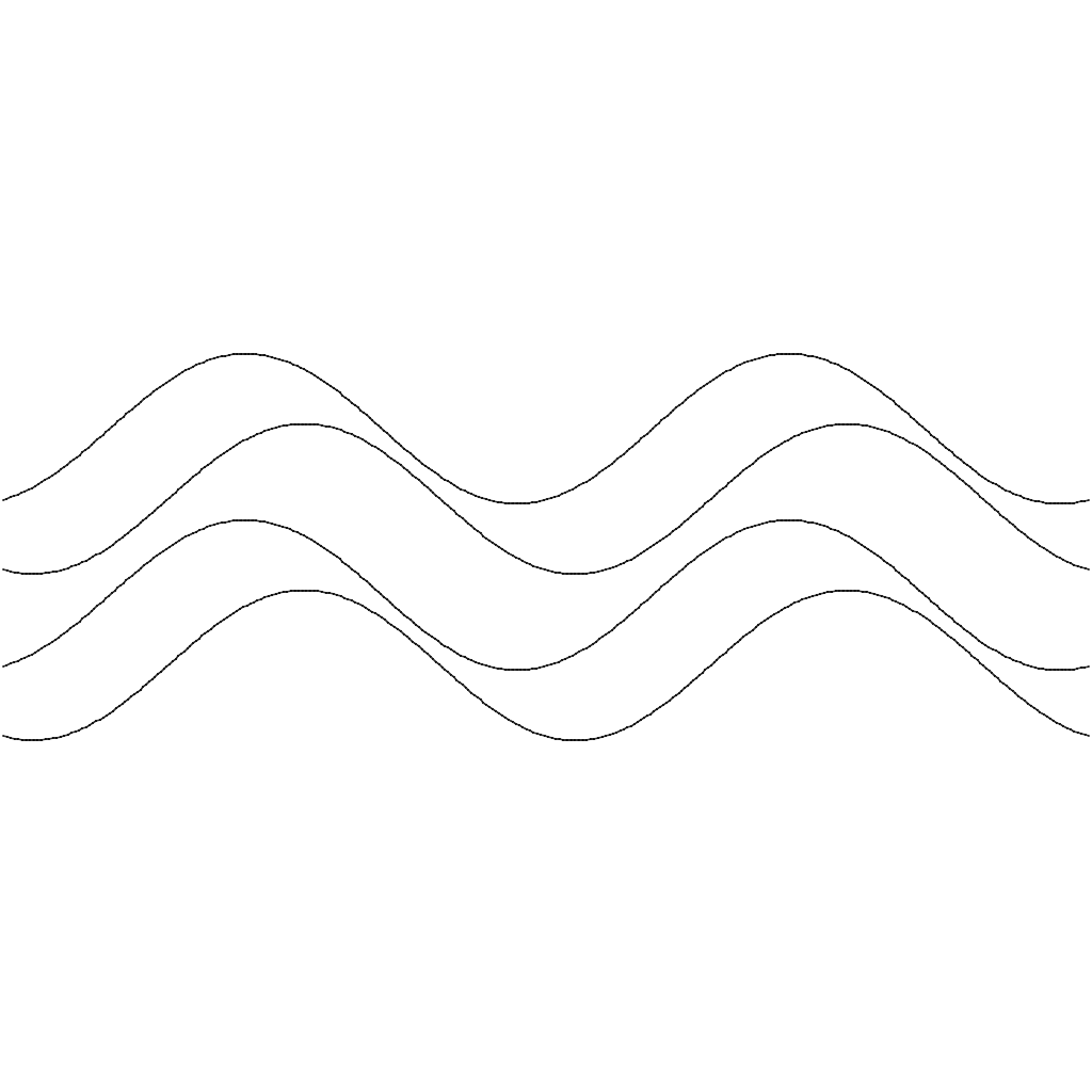 Ocean Motion longarm quilting stitch pattern, item GE-011