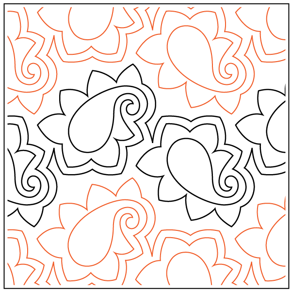 Razzmatazz longarm quilting stitch pattern, item MI-010