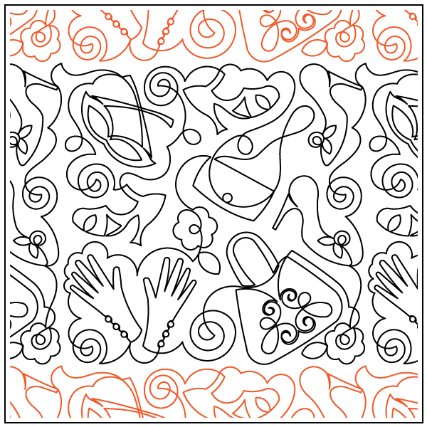 Accessories longarm quilting stitch pattern, item MI-001