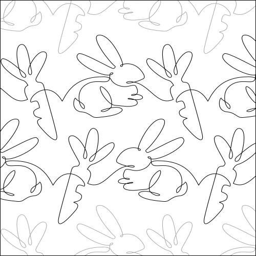 Benjamin Bunny longarm quilting stitch pattern, item AN-004