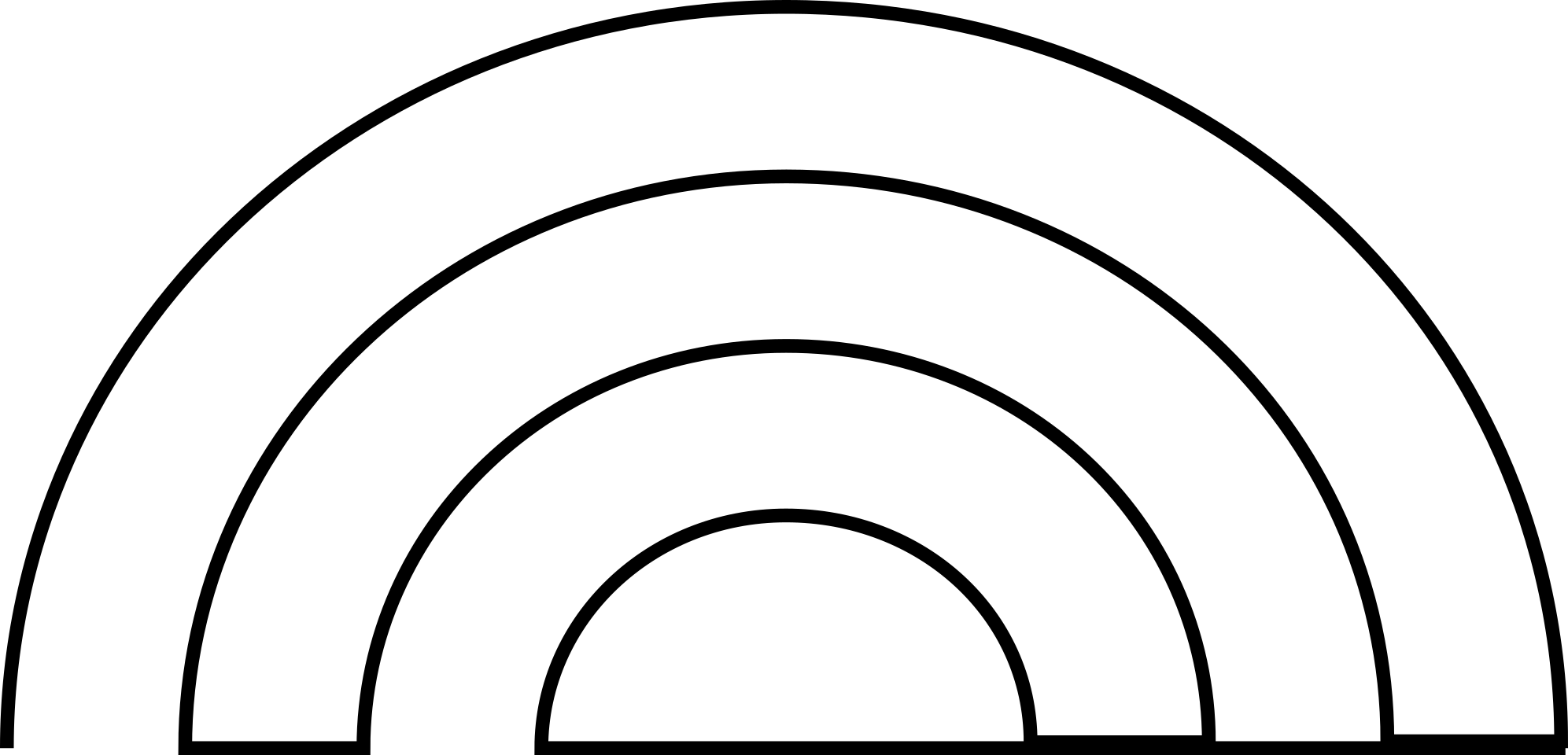 Baptist Fan Rainbow longarm quilting stitch pattern, item GE-002