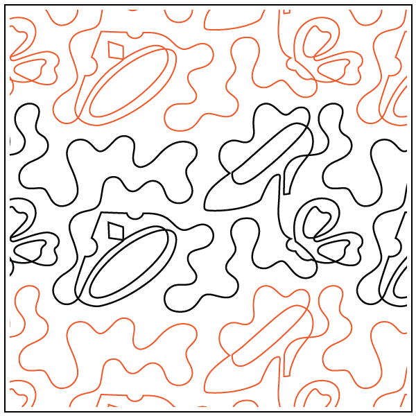 Dave's Princess longarm quilting stitch pattern, item MI-005