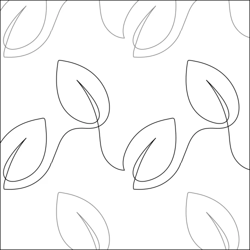 Dogwood Leaves longarm quilting stitch pattern, item LV-001