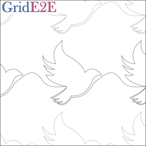 Dove of Hope longarm quilting stitch pattern, item AN-009