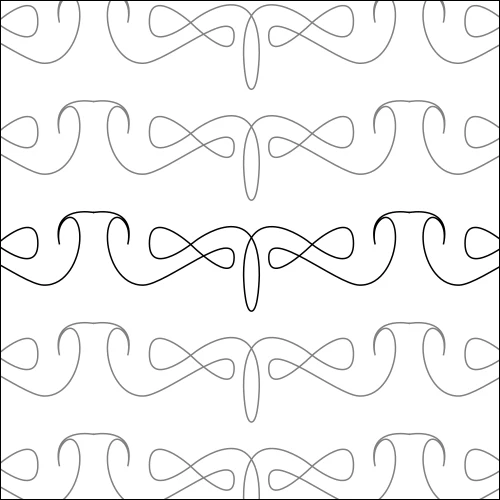 Elegant Loops longarm quilting stitch pattern, item GE-020