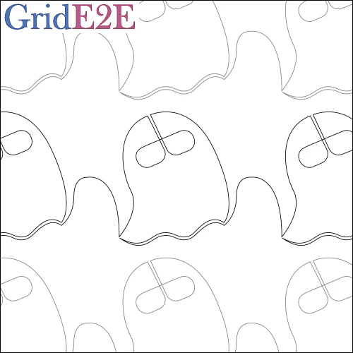 Floating Ghosts longarm quilting stitch pattern, item MI-006