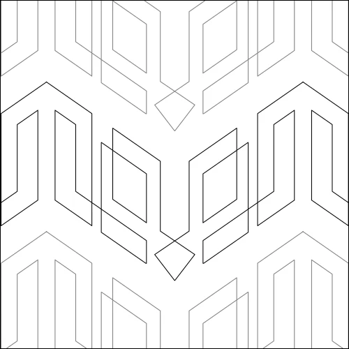 Square Halls longarm quilting stitch pattern, item GE-015