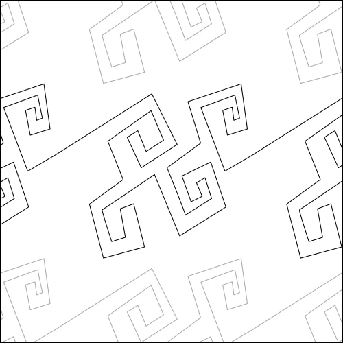 Square Hooks longarm quilting stitch pattern, item GE-016