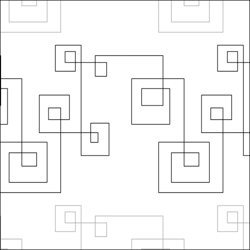 Square Parade longarm quilting stitch pattern, item GE-017