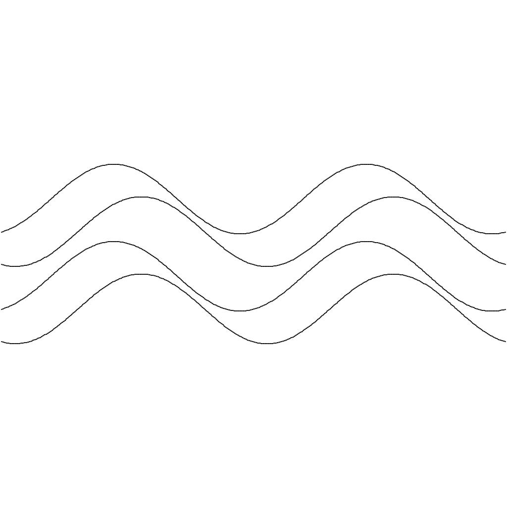 Ocean Motion longarm quilting stitch pattern, item GE-011