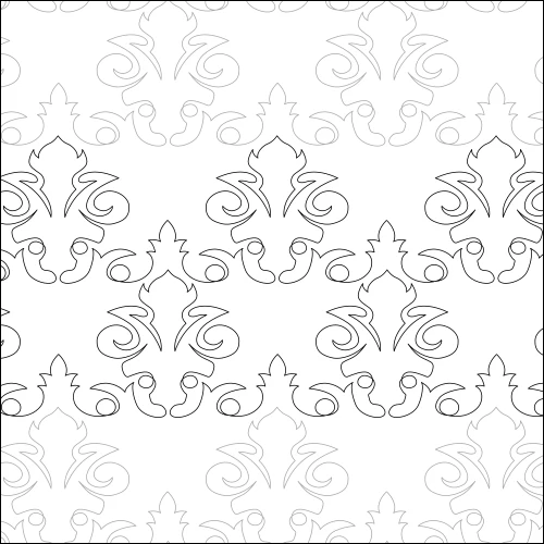Lion Mask longarm quilting stitch pattern, item AN-019