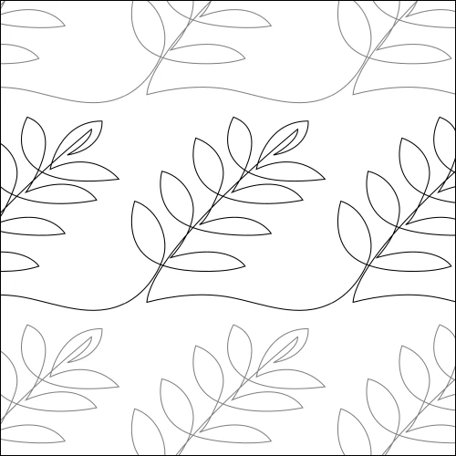 Italian Ruscus longarm quilting stitch pattern, item LV-005