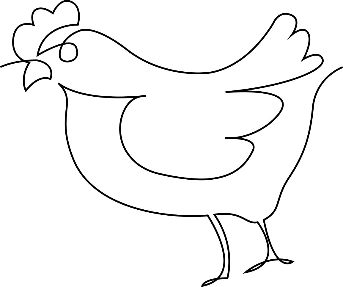 Karen's Chicken longarm quilting stitch pattern, item AN-015