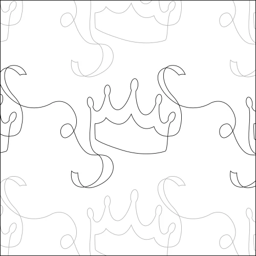 Kingston's Crown longarm quilting stitch pattern, item MI-009