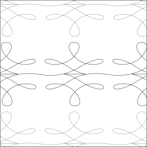 Leaping Loops longarm quilting stitch pattern, item GE-007
