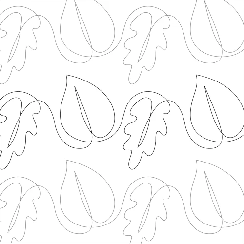 Fall Leaves longarm quilting stitch pattern, item LV-003