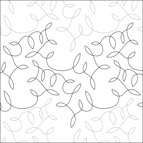 Flying Leaves longarm quilting stitch pattern, item LV-004