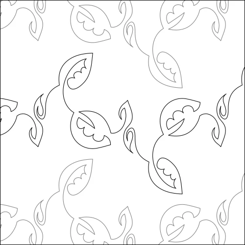 Lacey Leaves longarm quilting stitch pattern, item LV-007