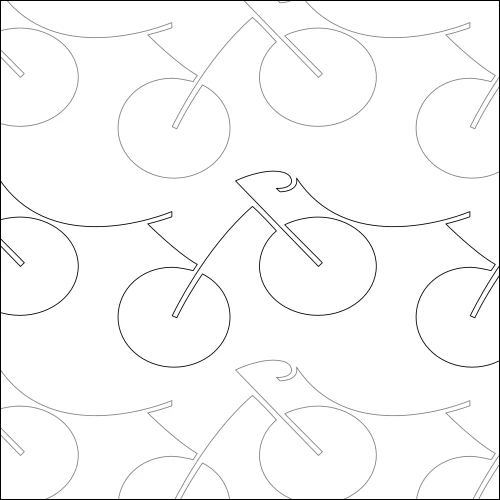 Lisa's Bicycle longarm quilting stitch pattern, item SP-003