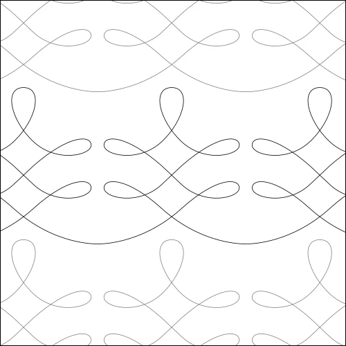 Lively Loops longarm quilting stitch pattern, item GE-008
