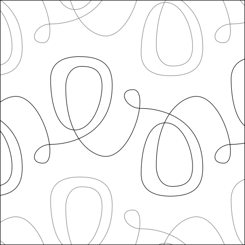 Loopty Loo longarm quilting stitch pattern, item GE-009