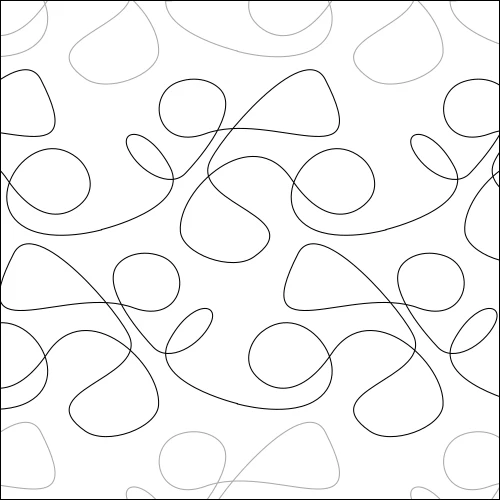 Loopy Road longarm quilting stitch pattern, item GE-010