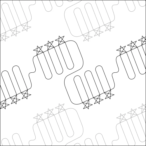 Stars and Stripes Flip longarm quilting stitch pattern, item SK-006