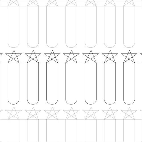 Stars and Stripes longarm quilting stitch pattern, item SK-005
