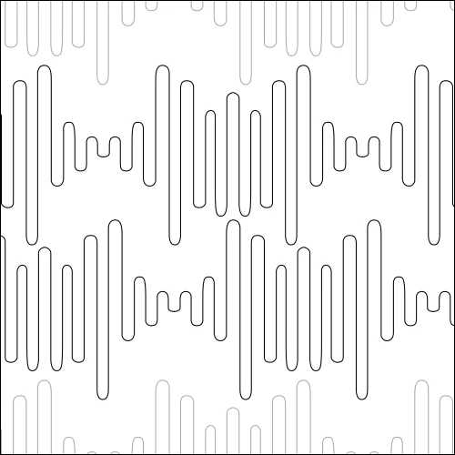 Radio Waves longarm quilting stitch pattern, item GE-014