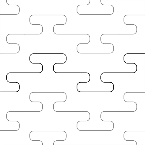 Puzzle Stipple longarm quilting stitch pattern, item GE-013