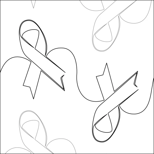 Ribbon longarm quilting stitch pattern, item IN-002