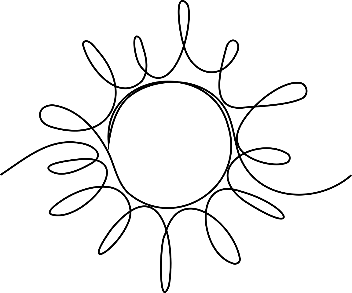 Sunshine Delight longarm quilting stitch pattern, item SK-008