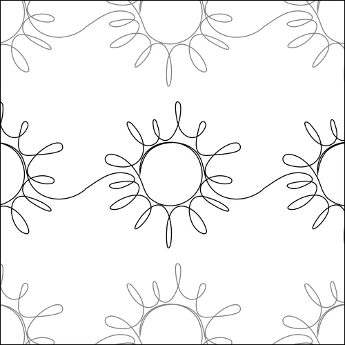 Sunshine Delight longarm quilting stitch pattern, item SK-009
