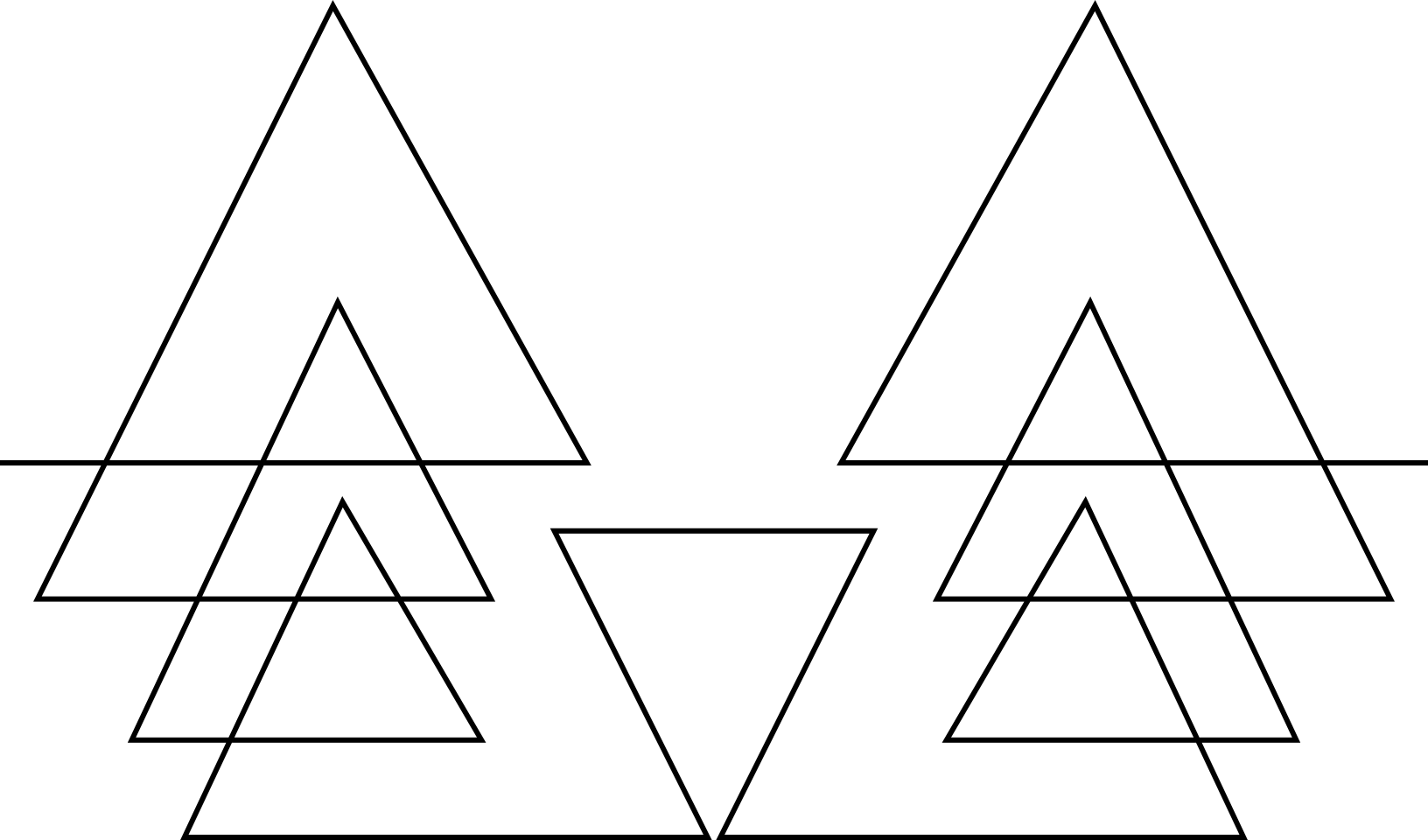 Triangle Mountains longarm quilting stitch pattern, item GE-018