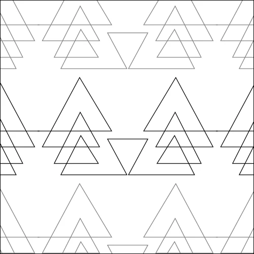 Triangle Mountains longarm quilting stitch pattern, item GE-018