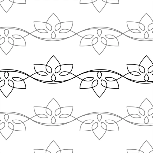 Trillium longarm quilting stitch pattern, item FL-005