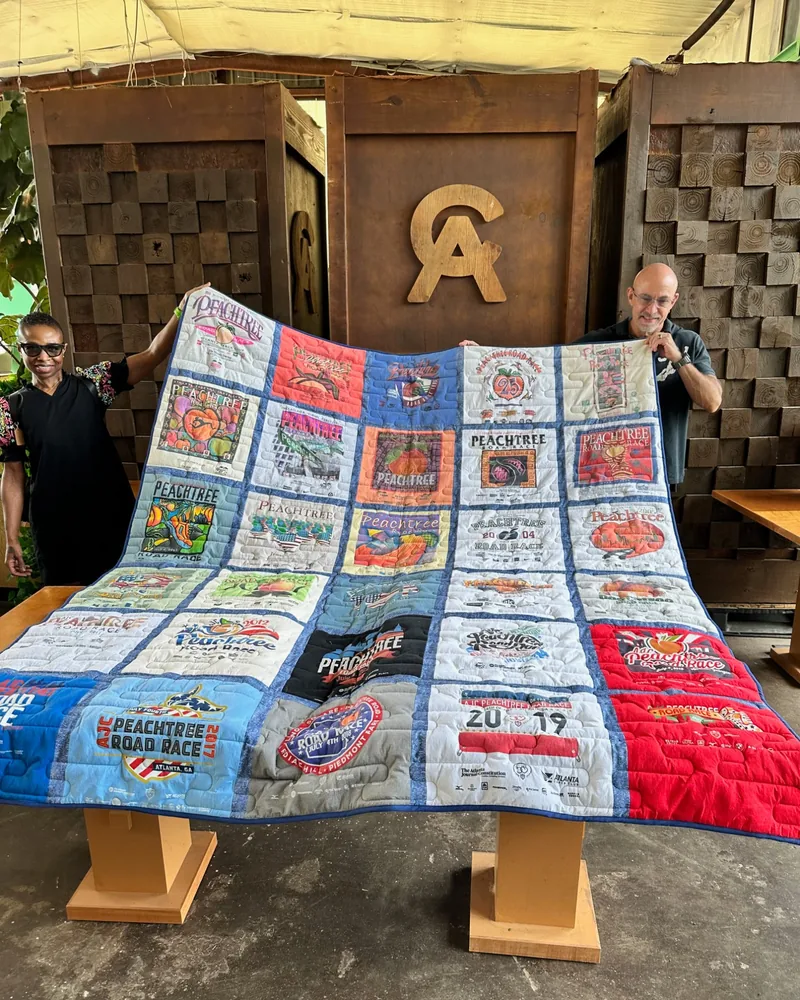 Custom t-shirt quilt handmade in Atlanta by Quilts by Big Wes