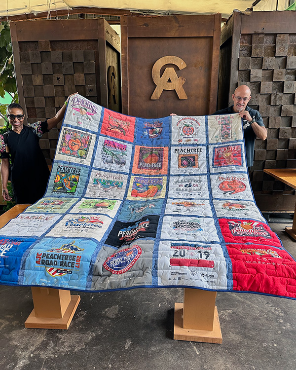 Custom quilt handmade for a Roswell, GA customer by Quilts by Big Wes