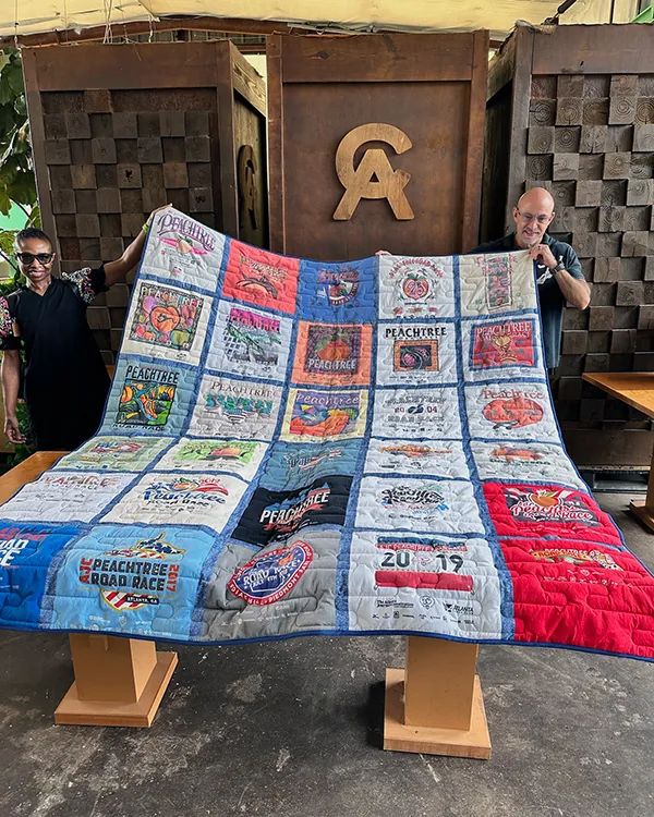 Custom t-shirt quilt handmade in Atlanta by Quilts by Big Wes