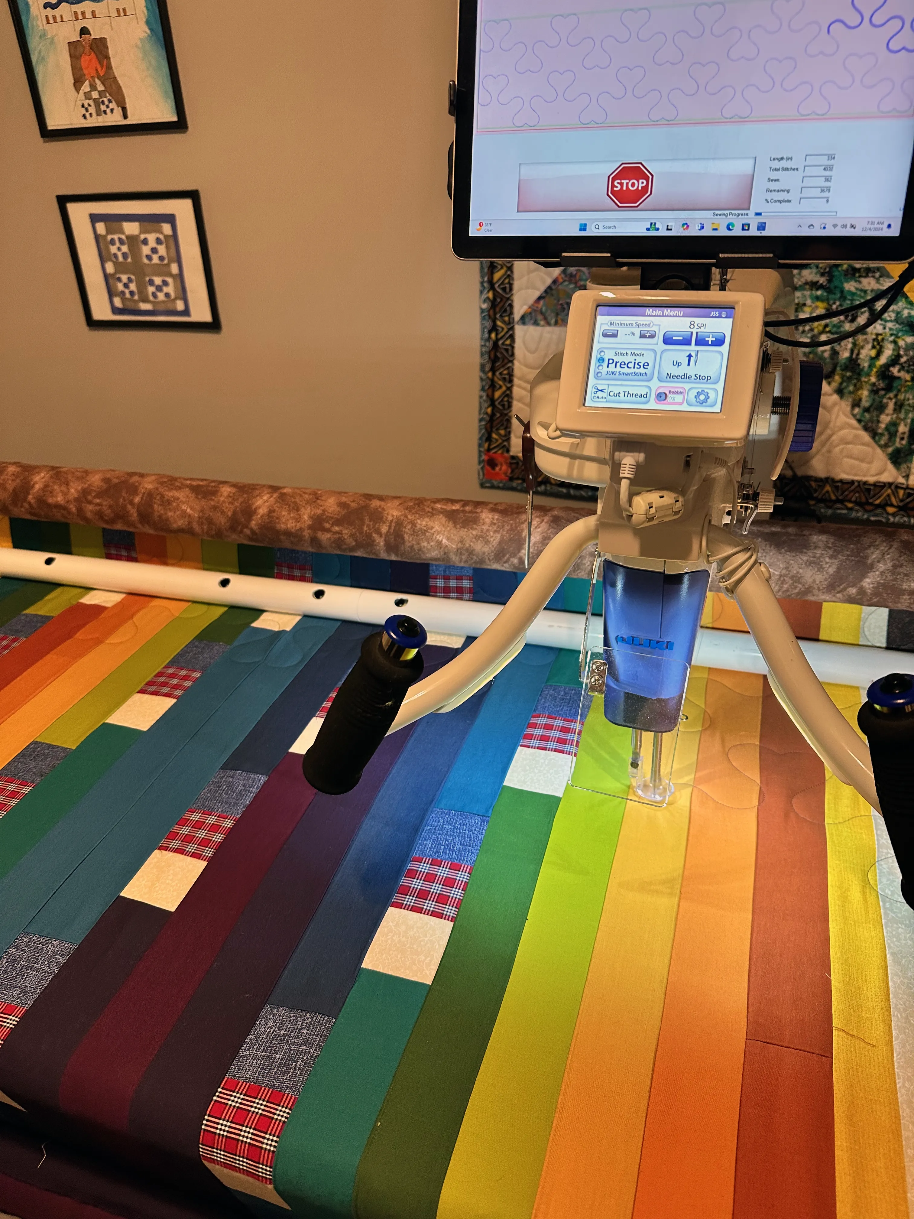 Longarm quilting studio at CreateATL in Atlanta