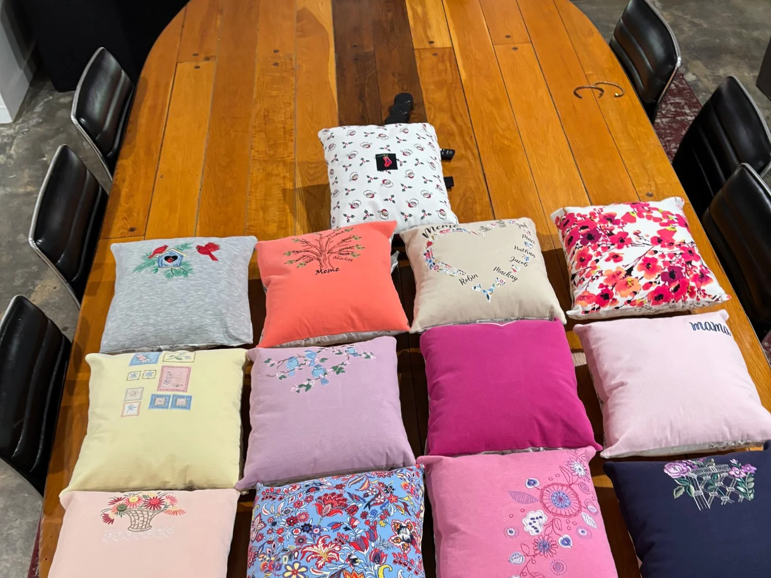 Handmade memory pillow made from a loved one's clothing by Quilts by Big Wes in Atlanta, GA