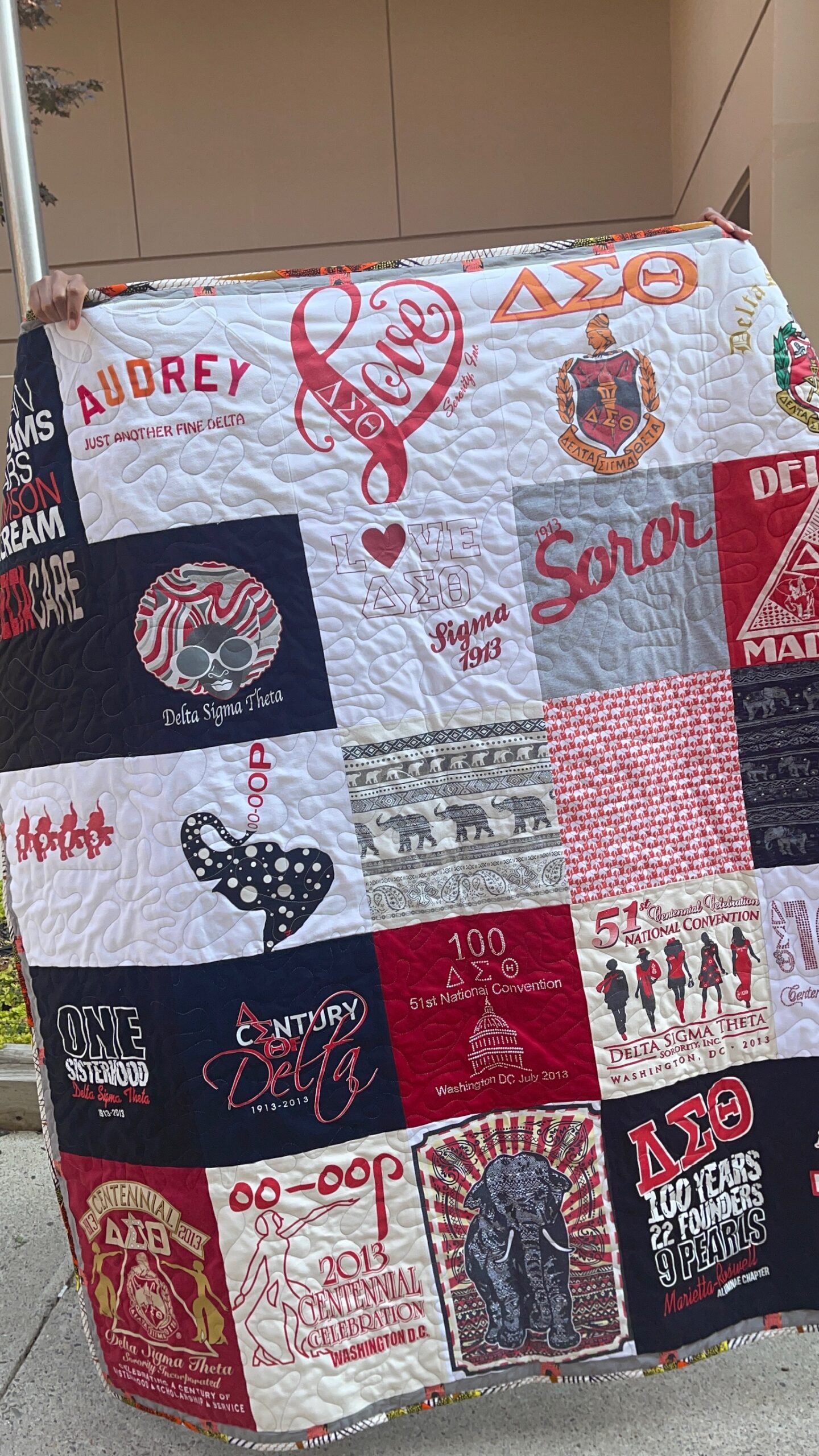 Quilts by Big Wes presents: Delta Sigma Theta T-Shirt Quilt