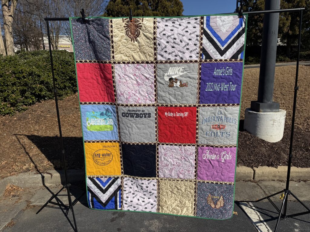 A memory quilt for Auntie Bonnie